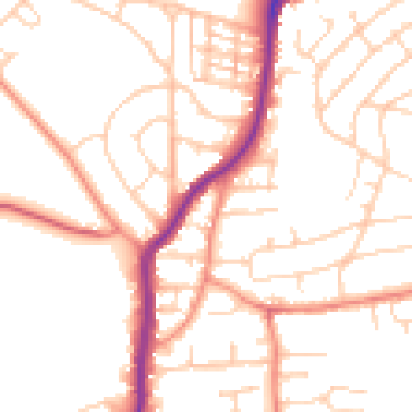 Daytime road noise heatmap for S62 5AZ