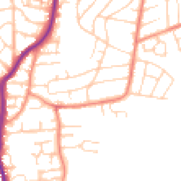 Daytime road noise heatmap for S62 5BD