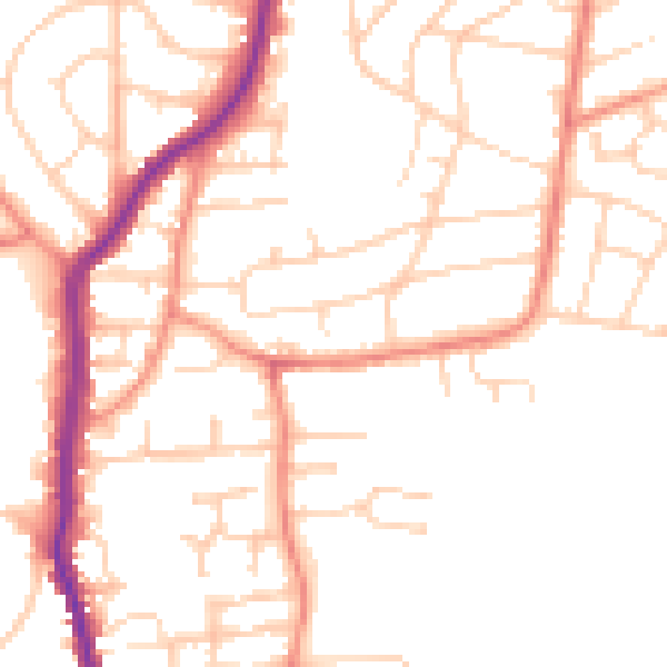 Daytime road noise heatmap for S62 5DG