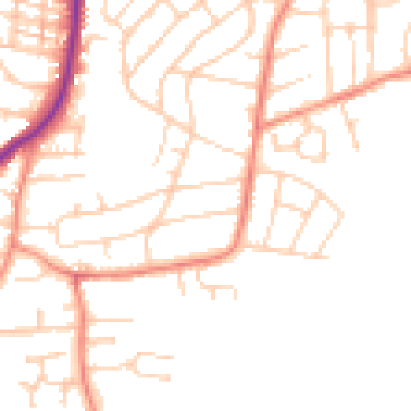 Daytime road noise heatmap for S62 5DH