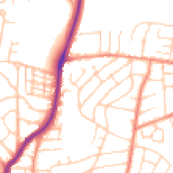 Daytime road noise heatmap for S62 5QS