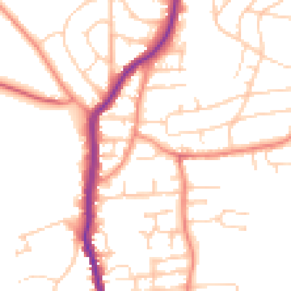 Daytime road noise heatmap for S62 6JW