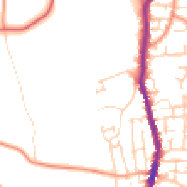 Daytime road noise heatmap for S62 6LQ