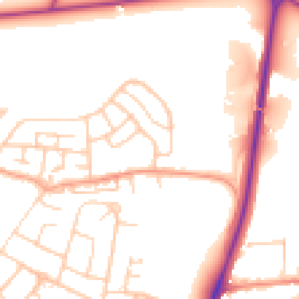 Daytime road noise heatmap for S62 7QZ