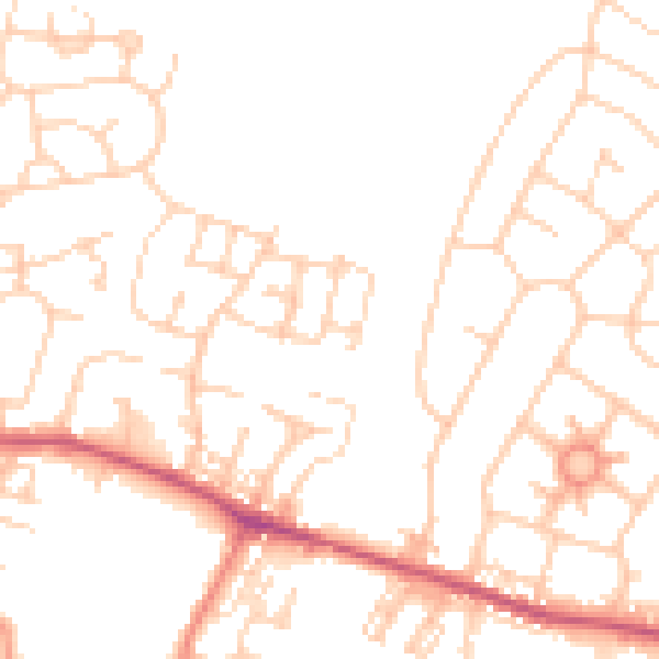 Daytime road noise heatmap for S63 0AN