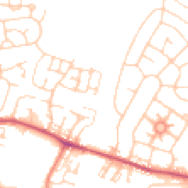 Daytime road noise heatmap for S63 0AR