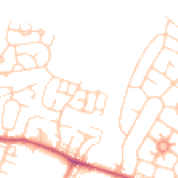 Daytime road noise heatmap for S63 0AS