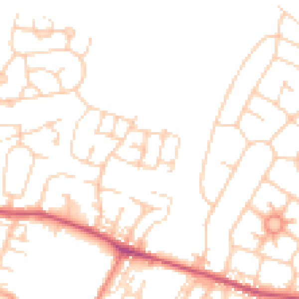 Daytime road noise heatmap for S63 0AU