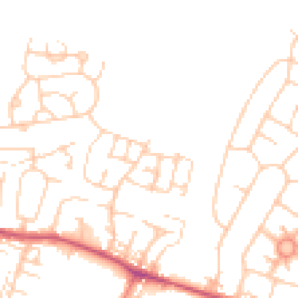 Daytime road noise heatmap for S63 0AW