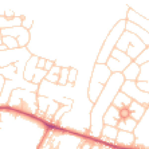 Daytime road noise heatmap for S63 0AX