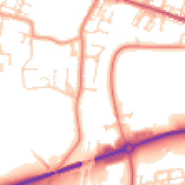 Daytime road noise heatmap for S63 0AY