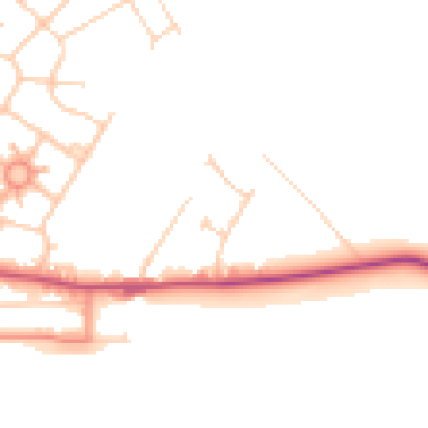 Daytime road noise heatmap for S63 0BA