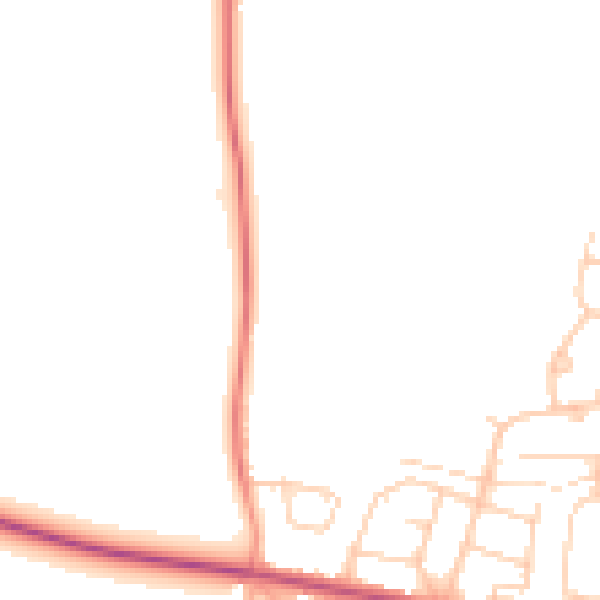 Daytime road noise heatmap for S63 0BG