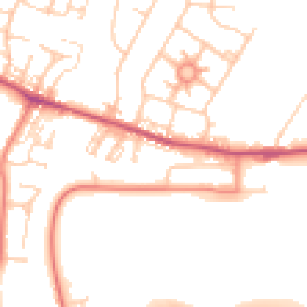 Daytime road noise heatmap for S63 0BL