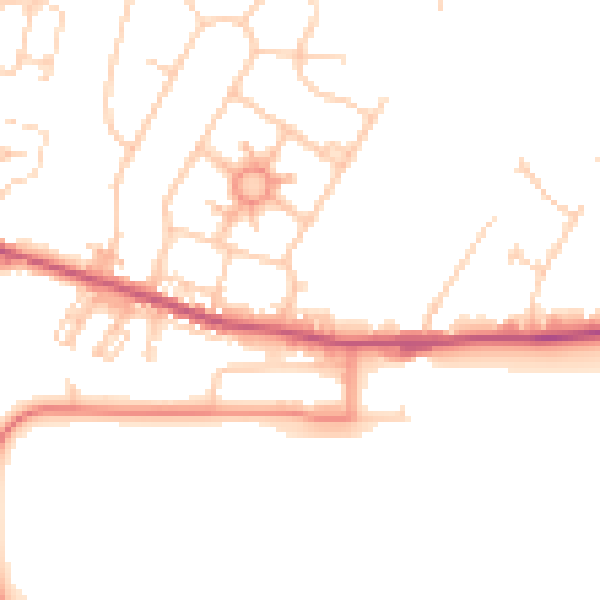 Daytime road noise heatmap for S63 0BP