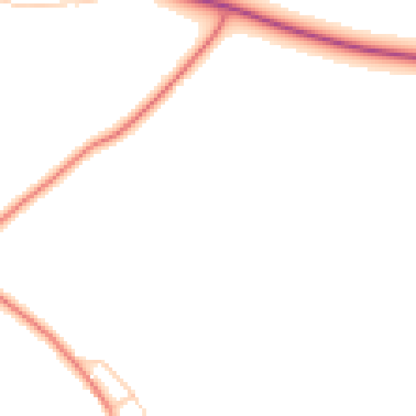 Daytime road noise heatmap for S63 0BQ