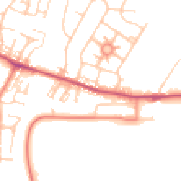 Daytime road noise heatmap for S63 0BS