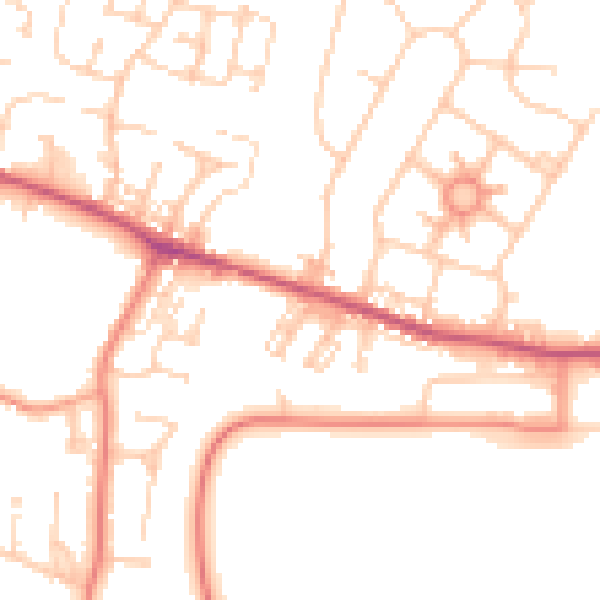 Daytime road noise heatmap for S63 0BX