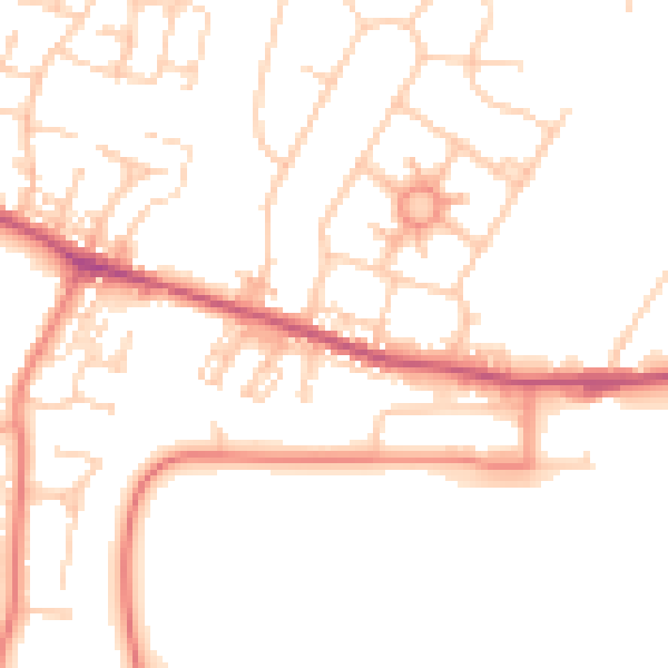 Daytime road noise heatmap for S63 0BZ