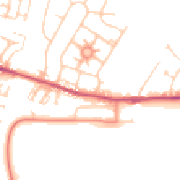 Daytime road noise heatmap for S63 0DA