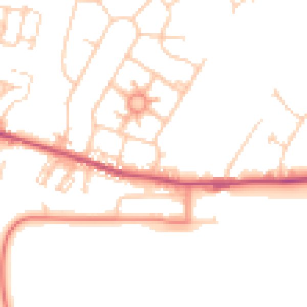 Daytime road noise heatmap for S63 0DG