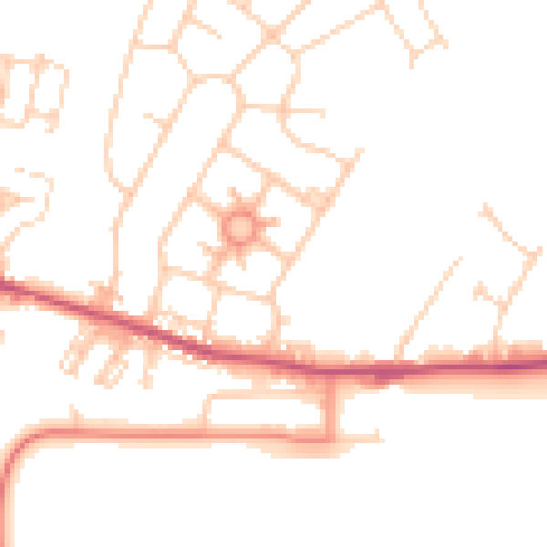 Daytime road noise heatmap for S63 0DJ