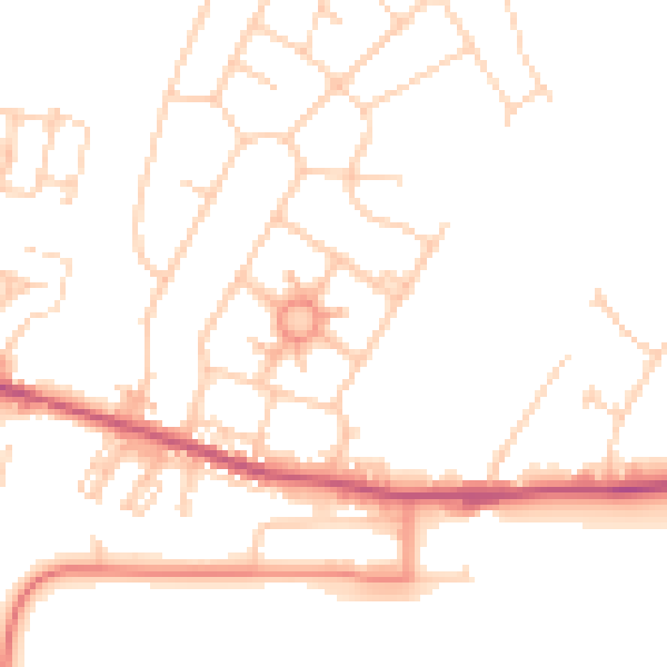 Daytime road noise heatmap for S63 0DL