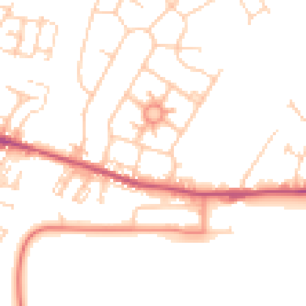 Daytime road noise heatmap for S63 0DN