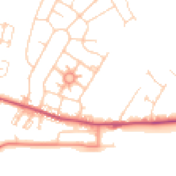 Daytime road noise heatmap for S63 0DQ