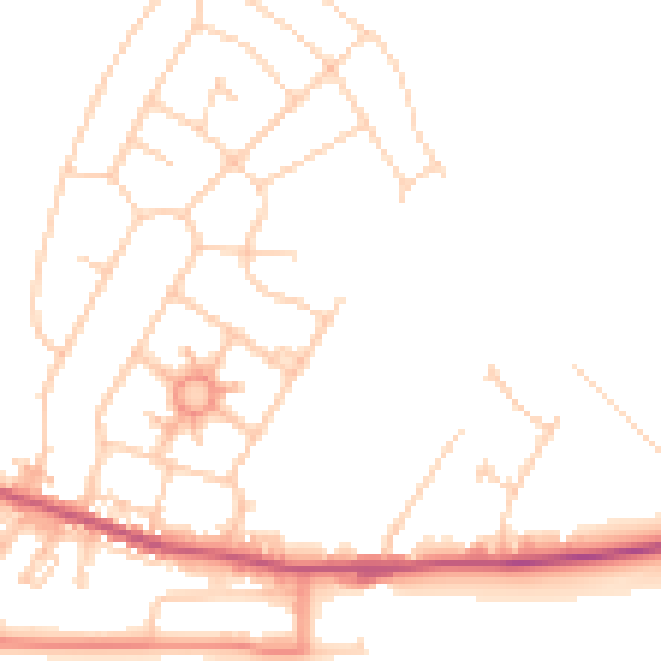 Daytime road noise heatmap for S63 0DS