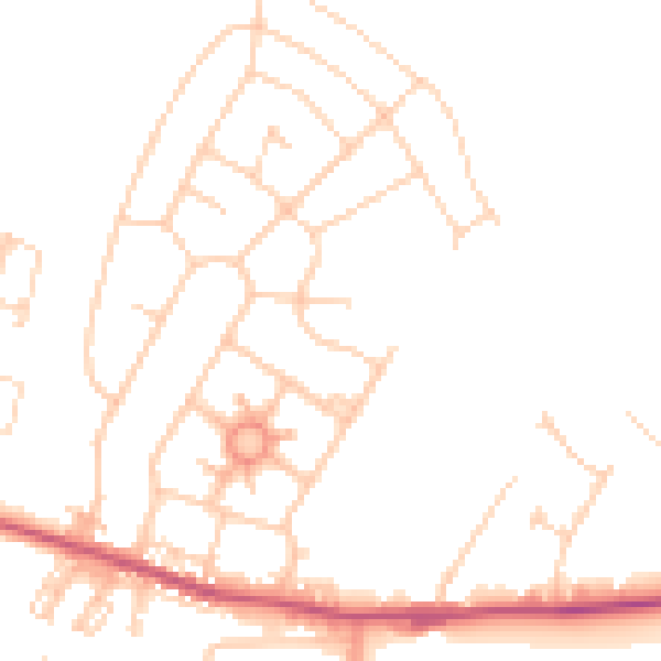 Daytime road noise heatmap for S63 0DT