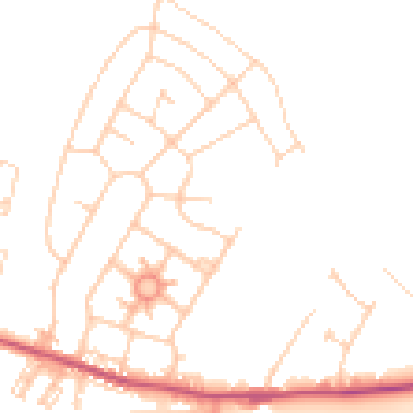 Daytime road noise heatmap for S63 0DU