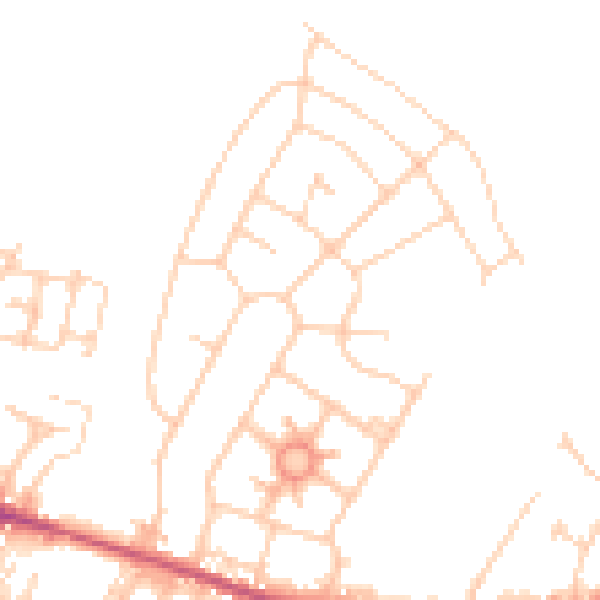 Daytime road noise heatmap for S63 0EA