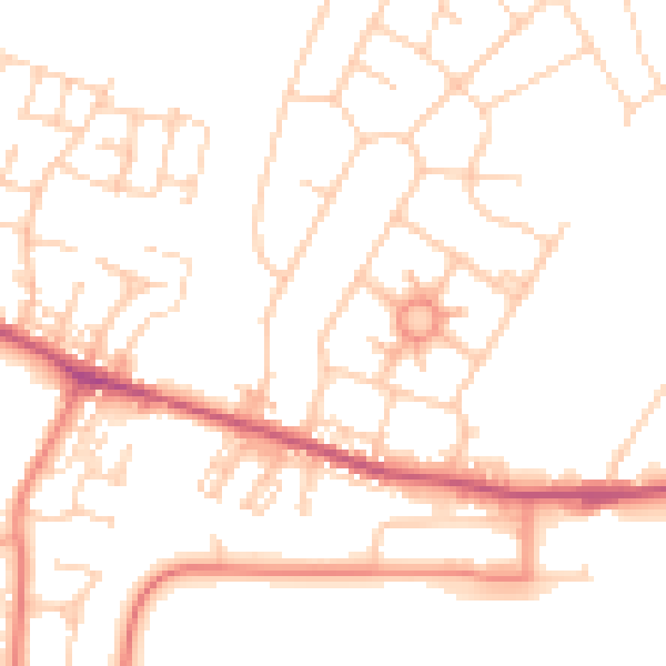 Daytime road noise heatmap for S63 0EF