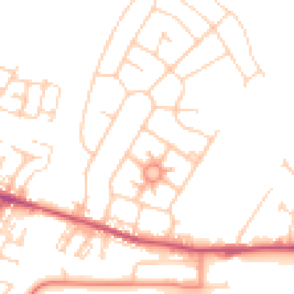 Daytime road noise heatmap for S63 0EP