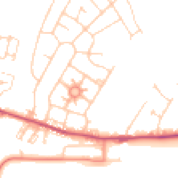 Daytime road noise heatmap for S63 0EU