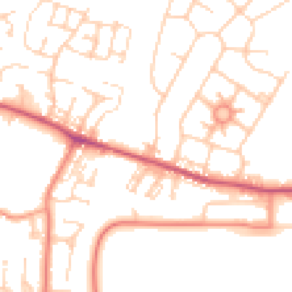 Daytime road noise heatmap for S63 0GY