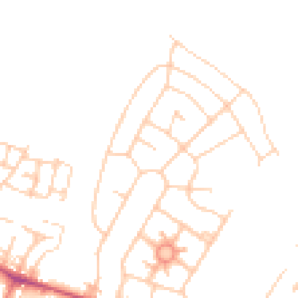 Daytime road noise heatmap for S63 0HQ