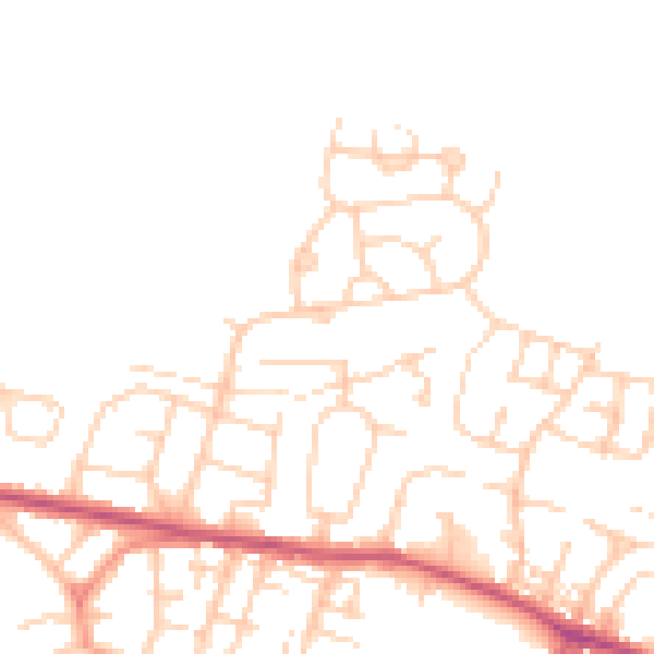 Daytime road noise heatmap for S63 0NZ