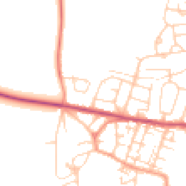 Daytime road noise heatmap for S63 0PU