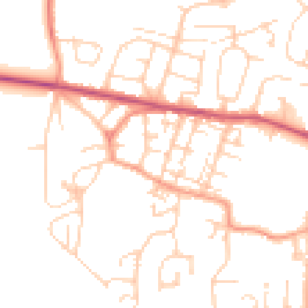Daytime road noise heatmap for S63 0QB