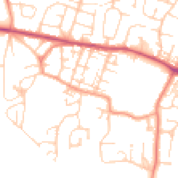 Daytime road noise heatmap for S63 0QH
