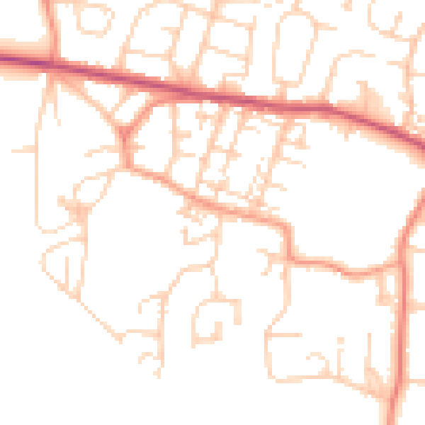 Daytime road noise heatmap for S63 0QJ