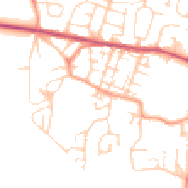 Daytime road noise heatmap for S63 0QN