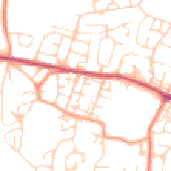 Daytime road noise heatmap for S63 0QP