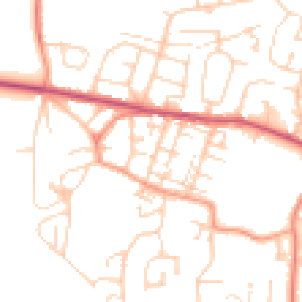 Daytime road noise heatmap for S63 0QU