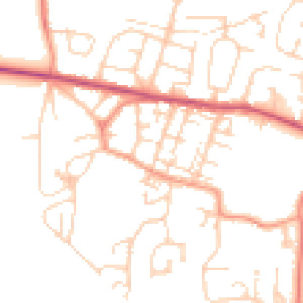 Daytime road noise heatmap for S63 0QX