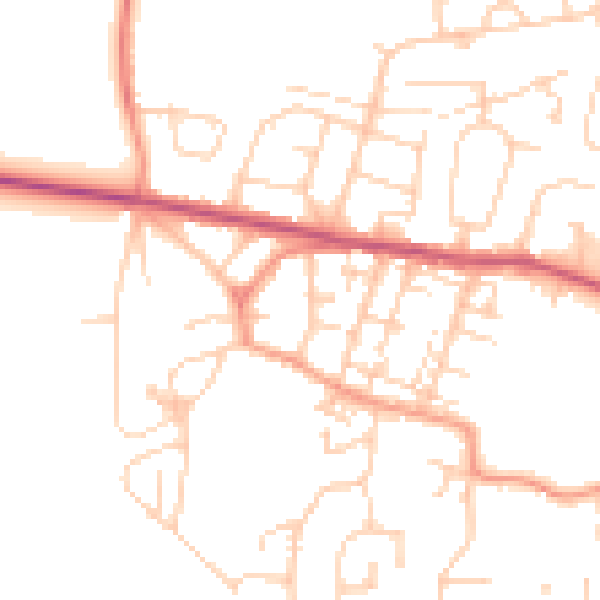 Daytime road noise heatmap for S63 0RB