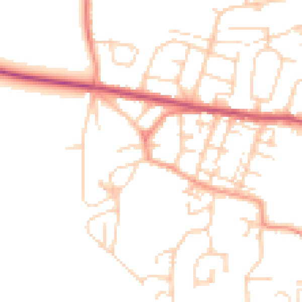 Daytime road noise heatmap for S63 0RJ