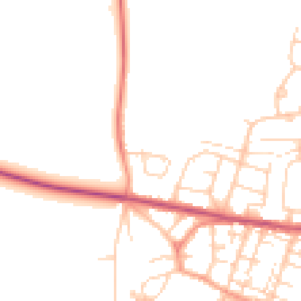 Daytime road noise heatmap for S63 0RY